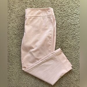 Loft Cherub subdued pink Marisa flat front cropped pants